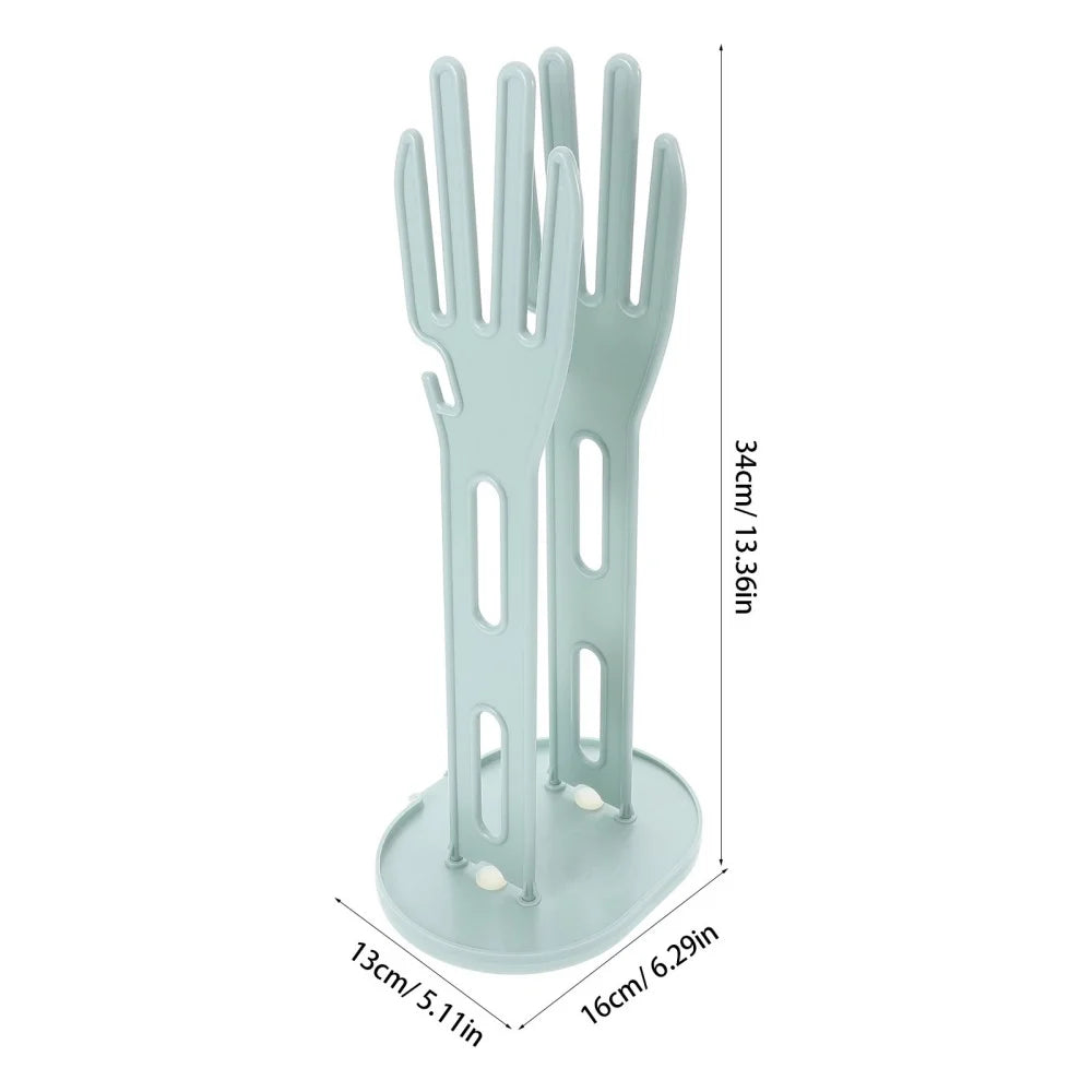 Kitchen Glove Drying Rack with Drainage Base Rubber Glove Holder and Towel Storage Box Plastic Kitchen Sink Accessories