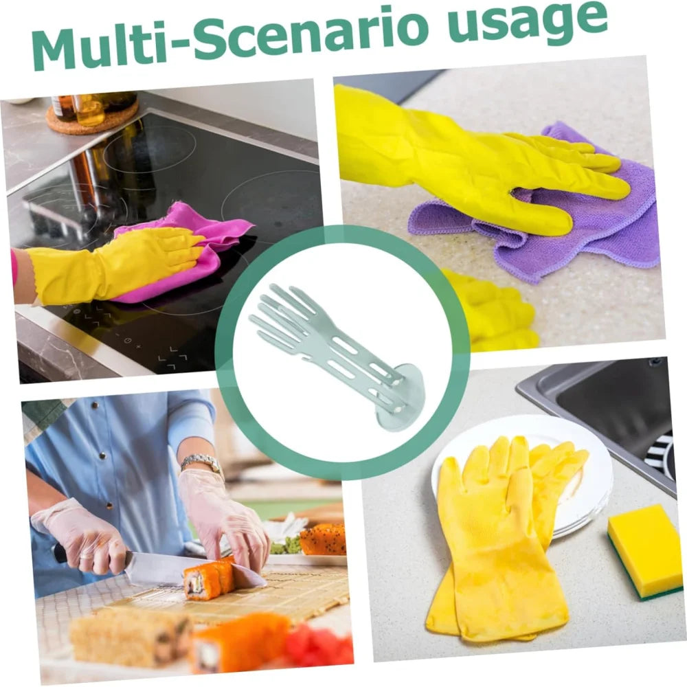 Kitchen Glove Drying Rack with Drainage Base Rubber Glove Holder and Towel Storage Box Plastic Kitchen Sink Accessories