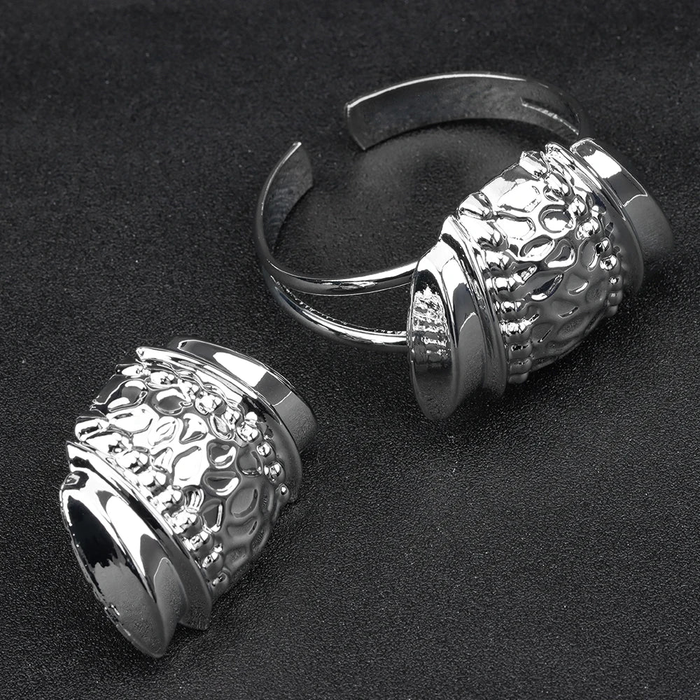 African Women Jewelry Set Pendant Necklace Earrings Weddings Design Bracelet Ring Jewellery Party Bridal Dubai Accessory Gift