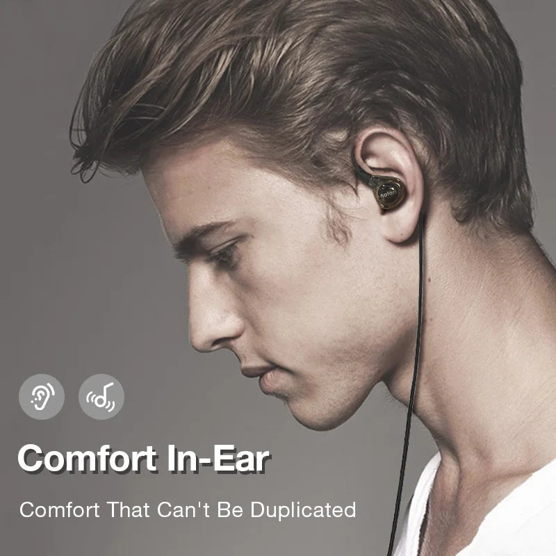 2025 Newest Wired Earphone With Microphone Hifi Music Monitor Bass Headphones Noise Cancelling Headset For Sport Gaming Earbuds