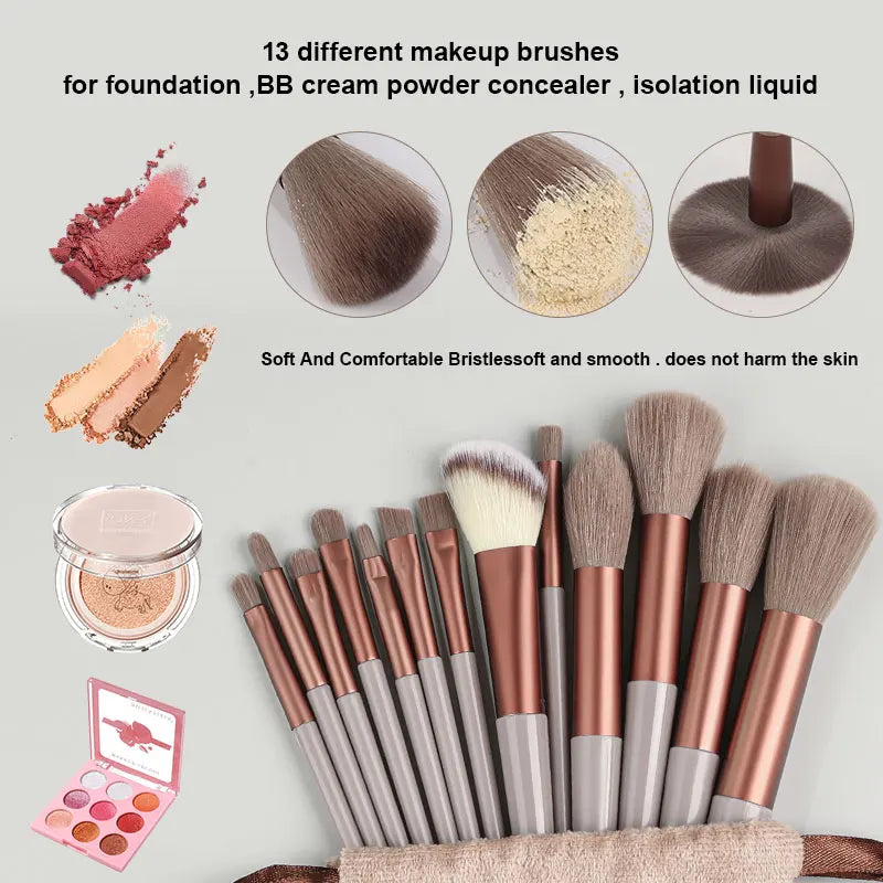 Makeup Brushes Set, Include Powder Foundation Concealers Blush Eye shadows  Makeup Brushes and Powder Puff Makeup Sponge