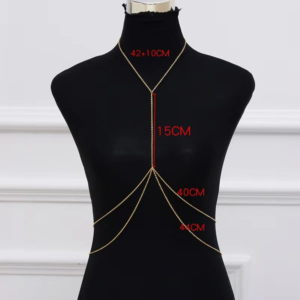 Fashion Trendy Chain Jewelry Accessories Sexy Simple Cross Body Chain Integrated Chain Body chain colar Jewelry Gifts for Women