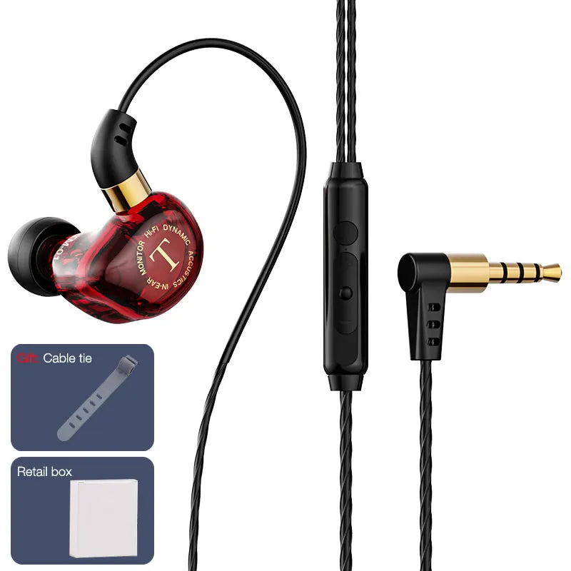EARDECO HiFi Wired Headphones Heavy Bass In-ear Headphone Headset with Mic Earphone Sport Wire Phone Earbud Headset Stereo