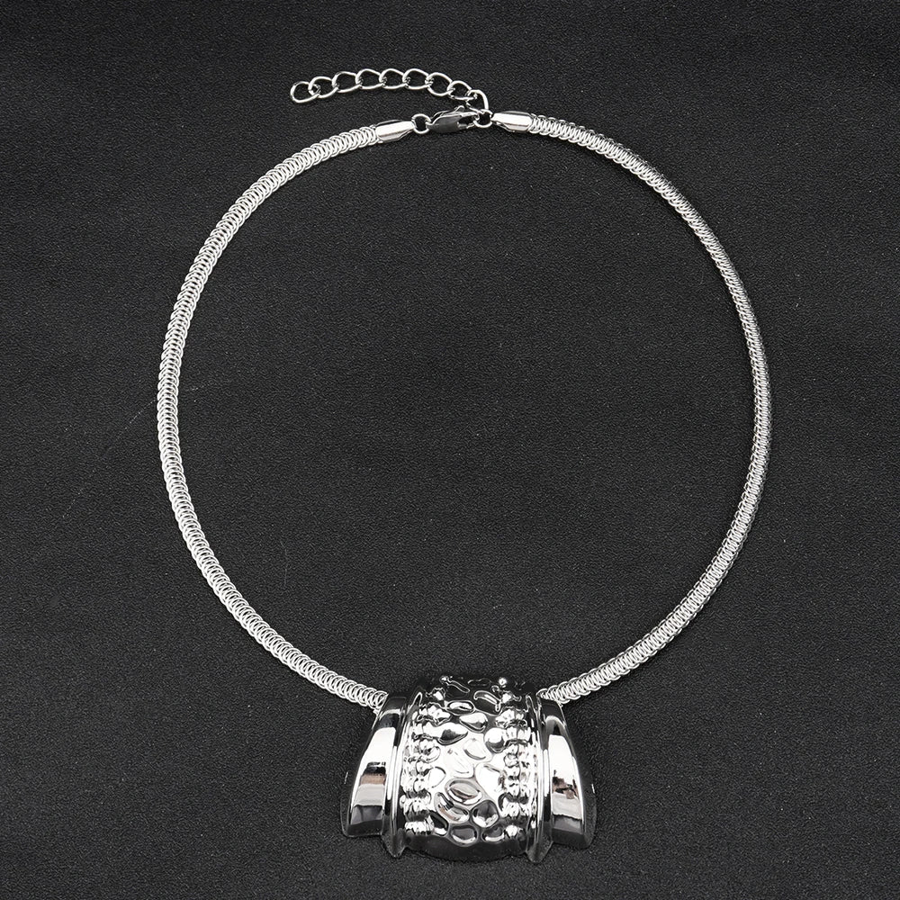 African Women Jewelry Set Pendant Necklace Earrings Weddings Design Bracelet Ring Jewellery Party Bridal Dubai Accessory Gift