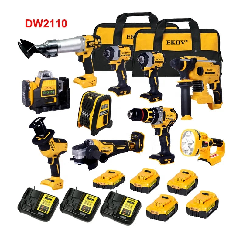 EKIIV a Chinese Wholesaler of Hand-held Brushless Lithium Electric Tools Sells Home Improvement Tool Sets at Low Prices