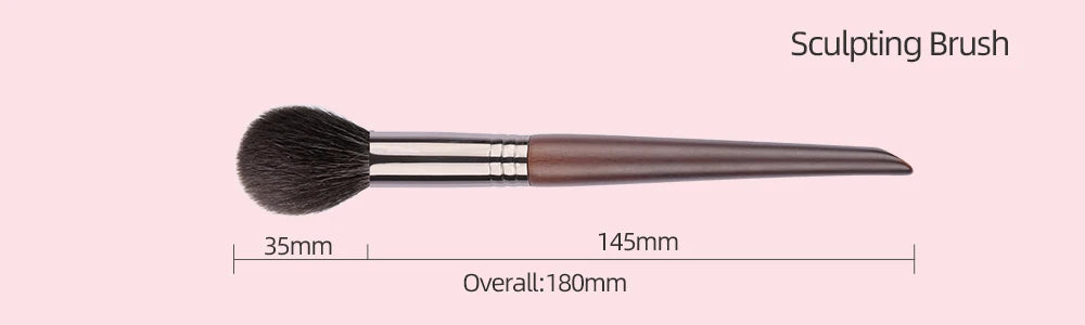 BETHY BEAUTY 1 PC Goat Hair Highlight Brush Blusher Blender Makeup Brushes Powder Blending Soft Make Up Tools for Face Cheek