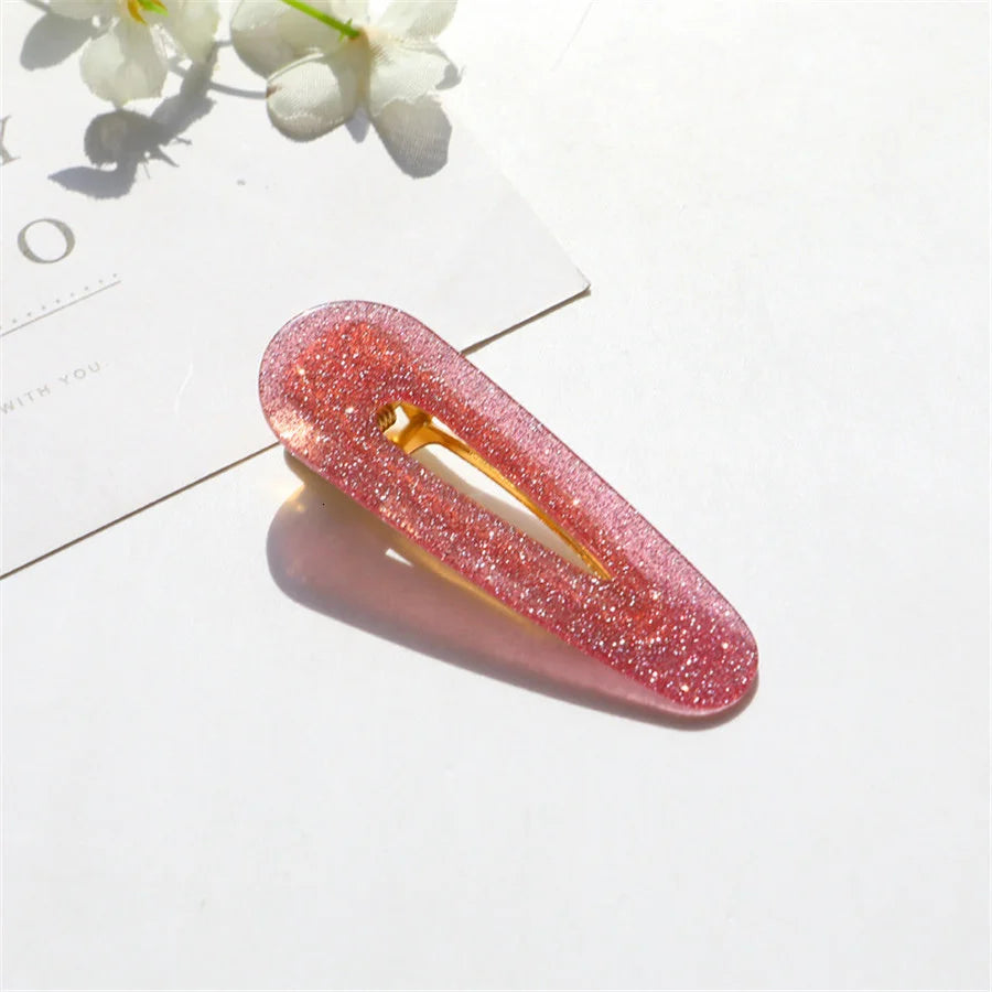 Big Hair Accessories Women Head Pins Fashion Jewelry Water Drop Rectangle Acrylic Hair Clip Barrettes Headwear for Girls 2019