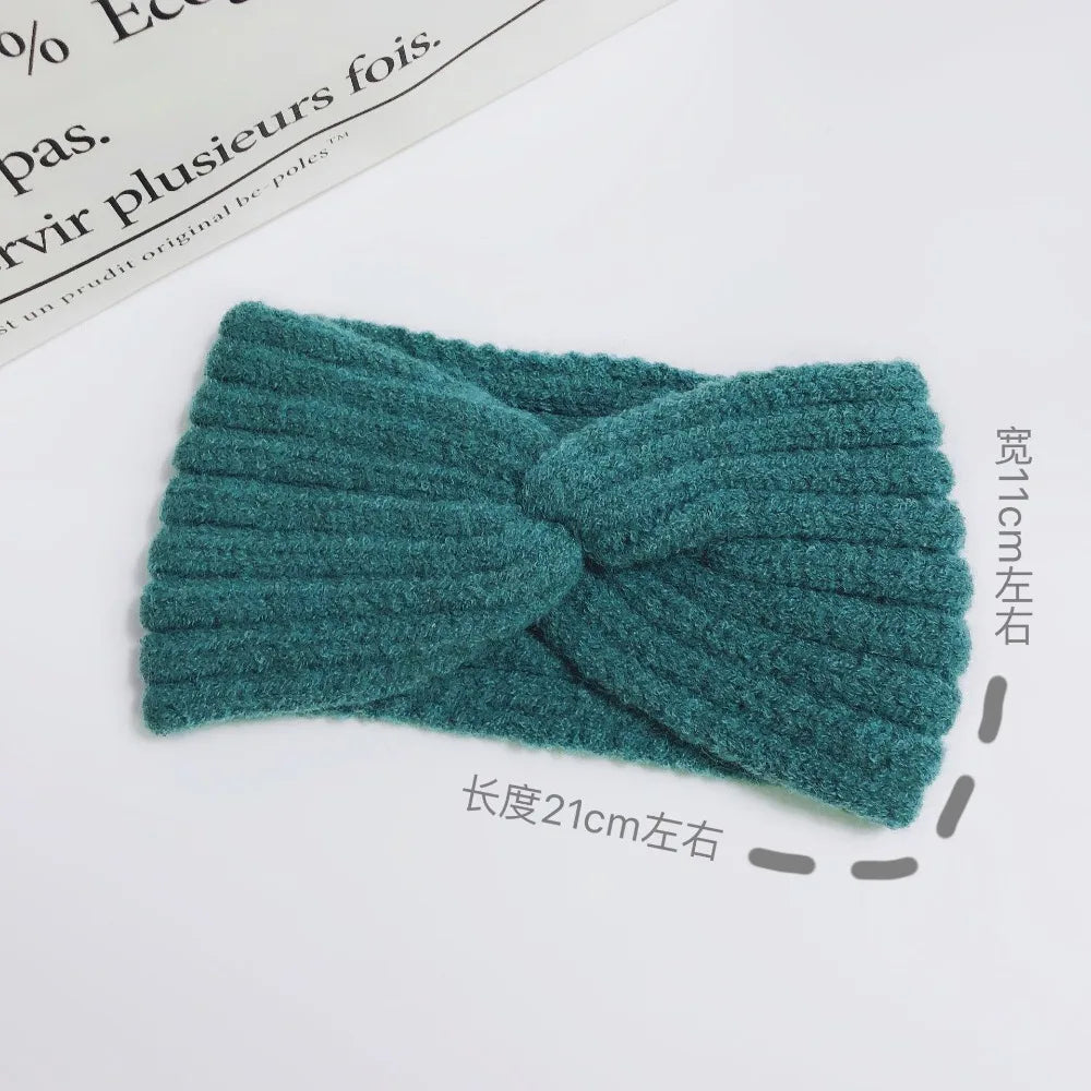 Winter Warm Headband for Women Woolen Knitting Headbands Wool Knitted Elastic Headband Headwear Girls Hair Band Hair Accessories