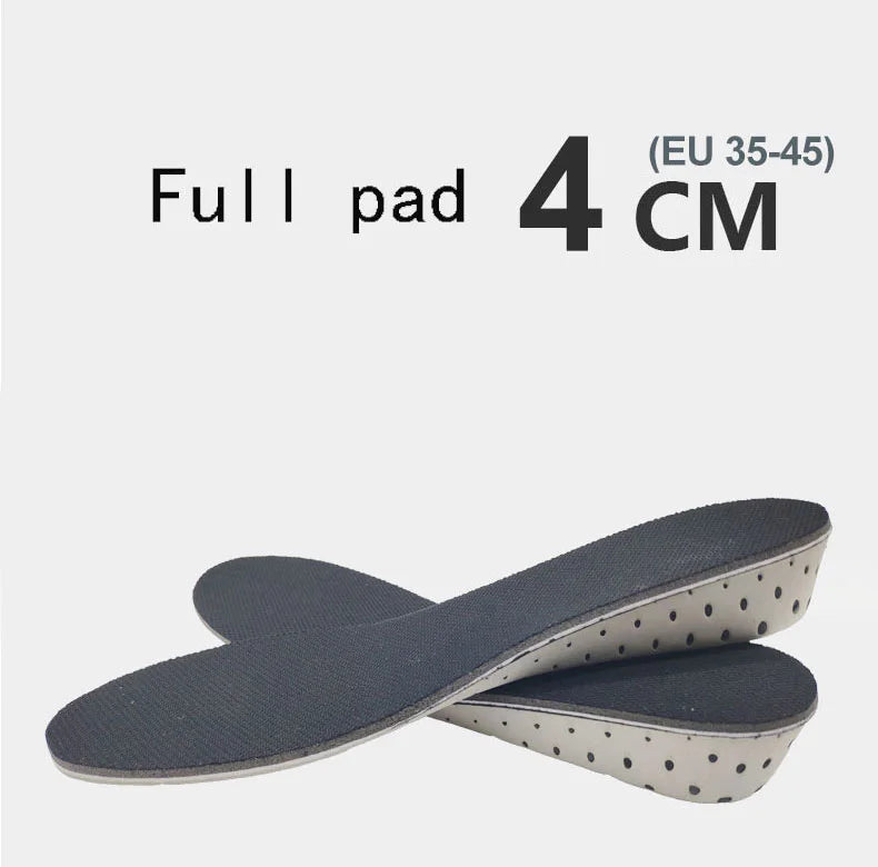 Height Increase Insole 1 Pair Hard Breathable Memory Foam Heel Lifting Inserts Shoe Lifts Shoe Pads Elevator Insoles for Unisex