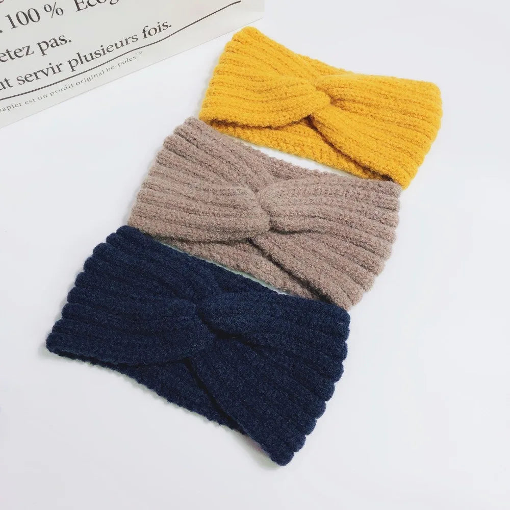 Winter Warm Headband for Women Woolen Knitting Headbands Wool Knitted Elastic Headband Headwear Girls Hair Band Hair Accessories