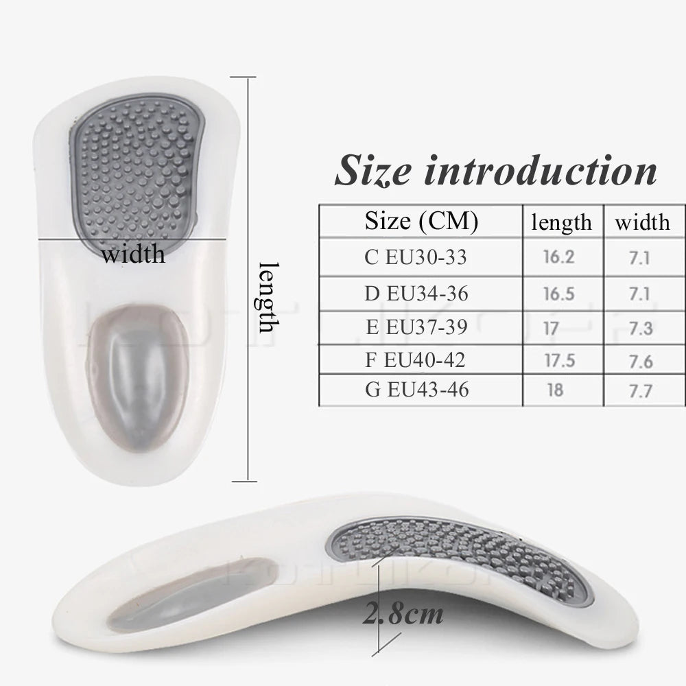 1 Set Orthopedic Shoes Insoles For Feet Foot Massager Sccessories Arch Support Plantar Fasciitis Knee Pads For Work Shoe Sole