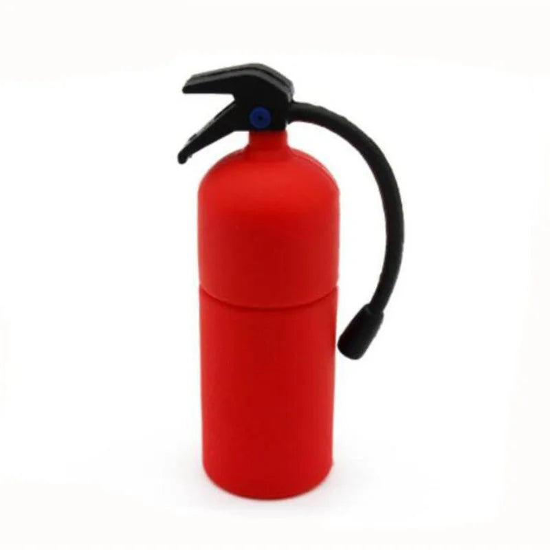 JASTER Cartoon Fire Extinguisher USB 2.0 Flash Drive 128GB Cute Silicone Memory Stick 64GB Gifts For Children Pen Drive 32GB 8GB