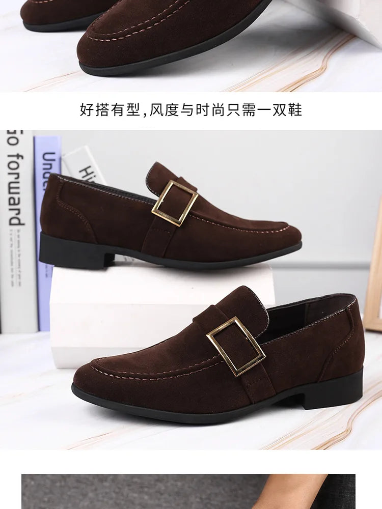 New Mens Casual Business Shoes Loafers Men Dress Shoes Faux Suede Driving Shoes Fashion Formal Shoes for Men Sneakers2023