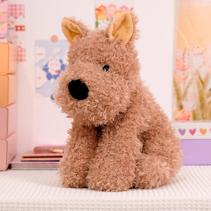 British West Highland Female Puppy Toy Original Scribbled Design Super Soft Plush Dog Doll Furry Scottish PP Stress Relief