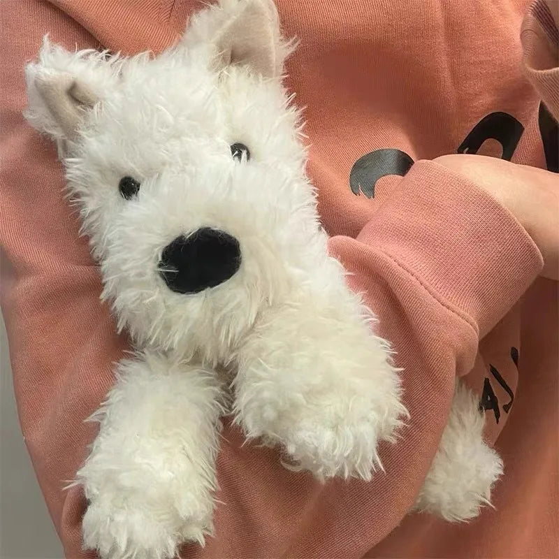 British West Highland Female Puppy Toy Original Scribbled Design Super Soft Plush Dog Doll Furry Scottish PP Stress Relief