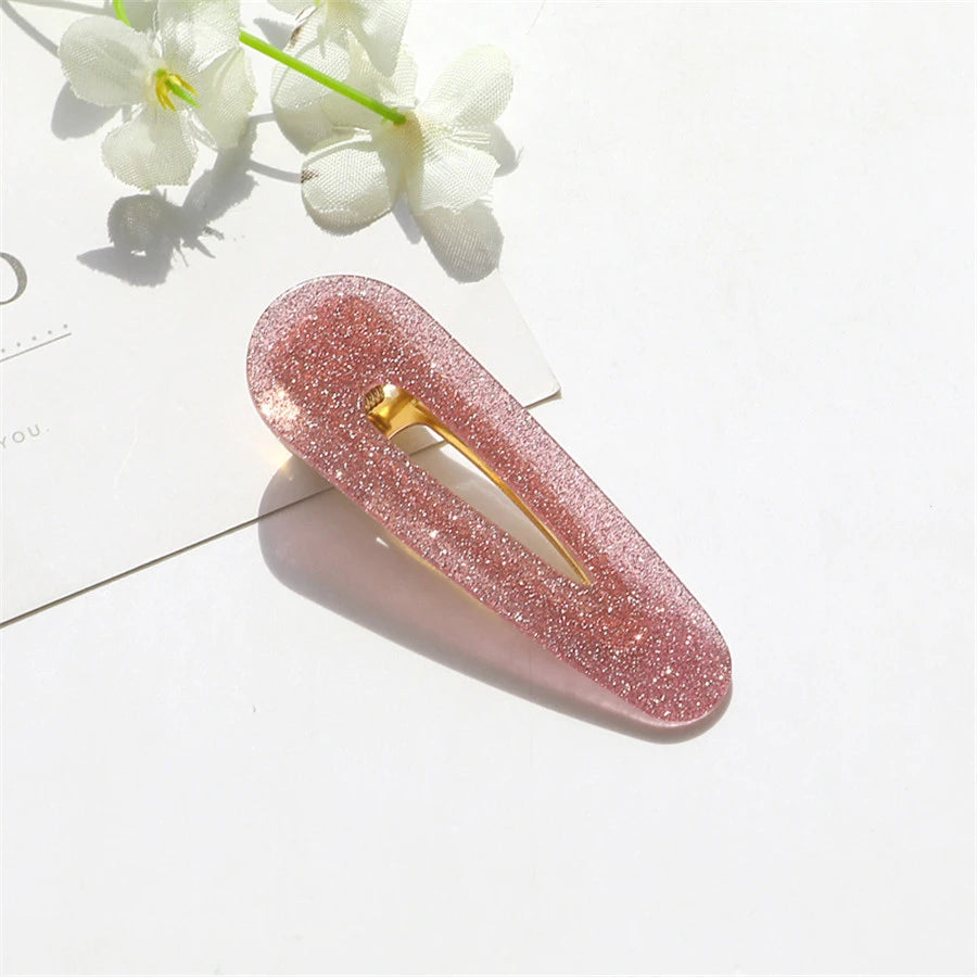 Big Hair Accessories Women Head Pins Fashion Jewelry Water Drop Rectangle Acrylic Hair Clip Barrettes Headwear for Girls 2019
