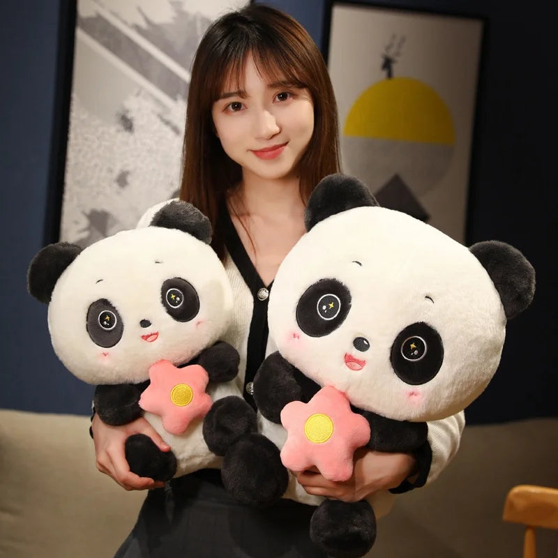 Cute Panda Stuffed Animal Toys Super Soft Cartoon Hugging Pillow Plush Toy Gift for Bedding Kids Sleeping