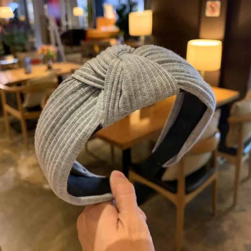 Winter Golden Chain Woolen Headband For Women Korea Handmade Soft Fur Hairband Hot Sale Outdoor Hair Accessories Headwear