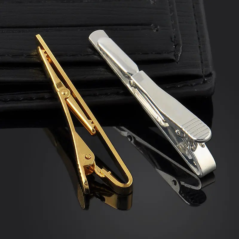 Tie Clip Necktie Accessories Fashion Style Ties for Men Metal Tone Simple Bar Clasp Practical Clasp Tie Pin for Mens Collar Clip