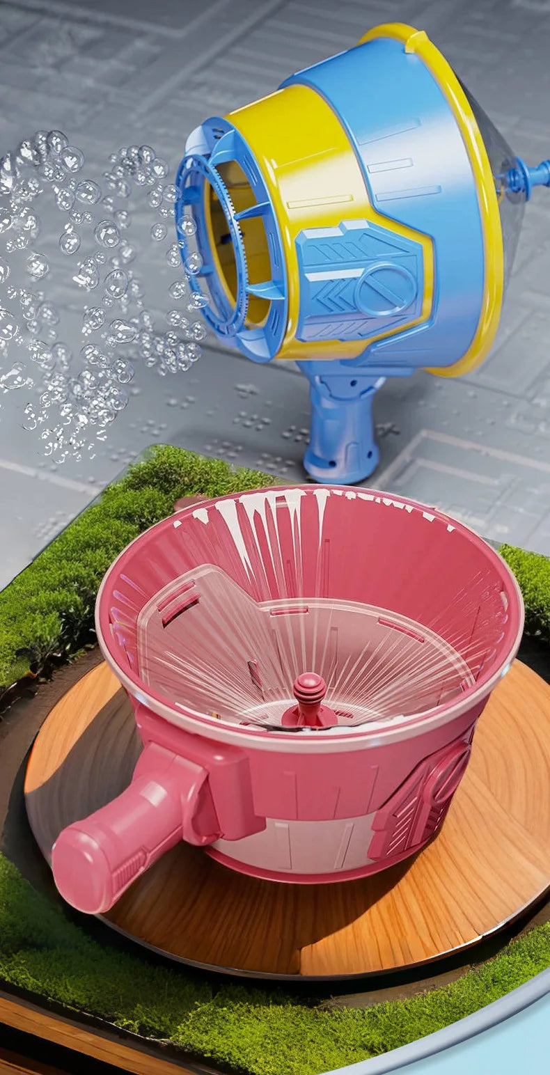 Air Gun Creative Handheld Air Bubble Machine Outdoor Bubble-Blowing Gun Toy for Boys Girls Children New Type Creative Children's