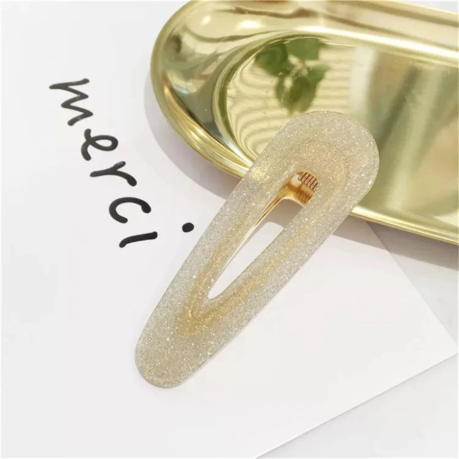 Big Hair Accessories Women Head Pins Fashion Jewelry Water Drop Rectangle Acrylic Hair Clip Barrettes Headwear for Girls 2019