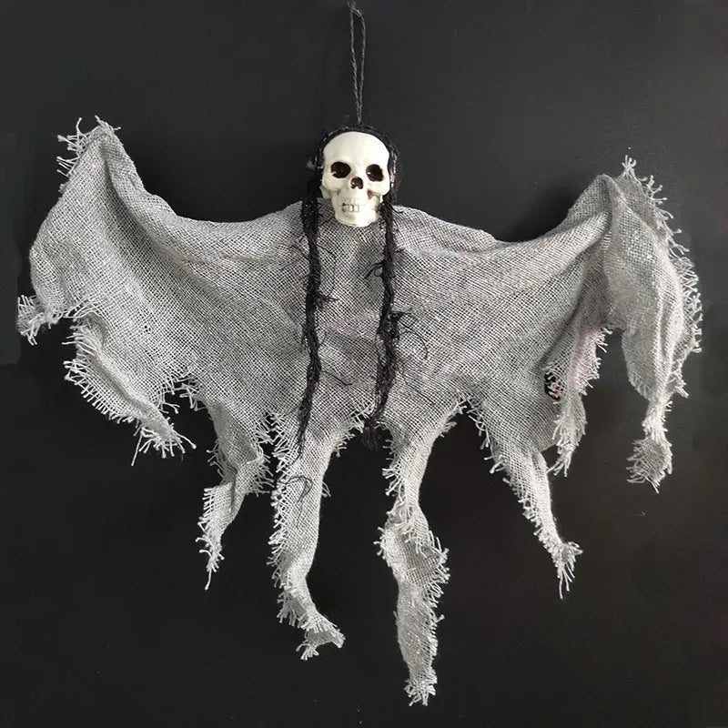 Halloween Hanging Skull Head Ghost Haunted House Escape Horror Props Ornament Halloween Party Decorations for Home Terror Scary