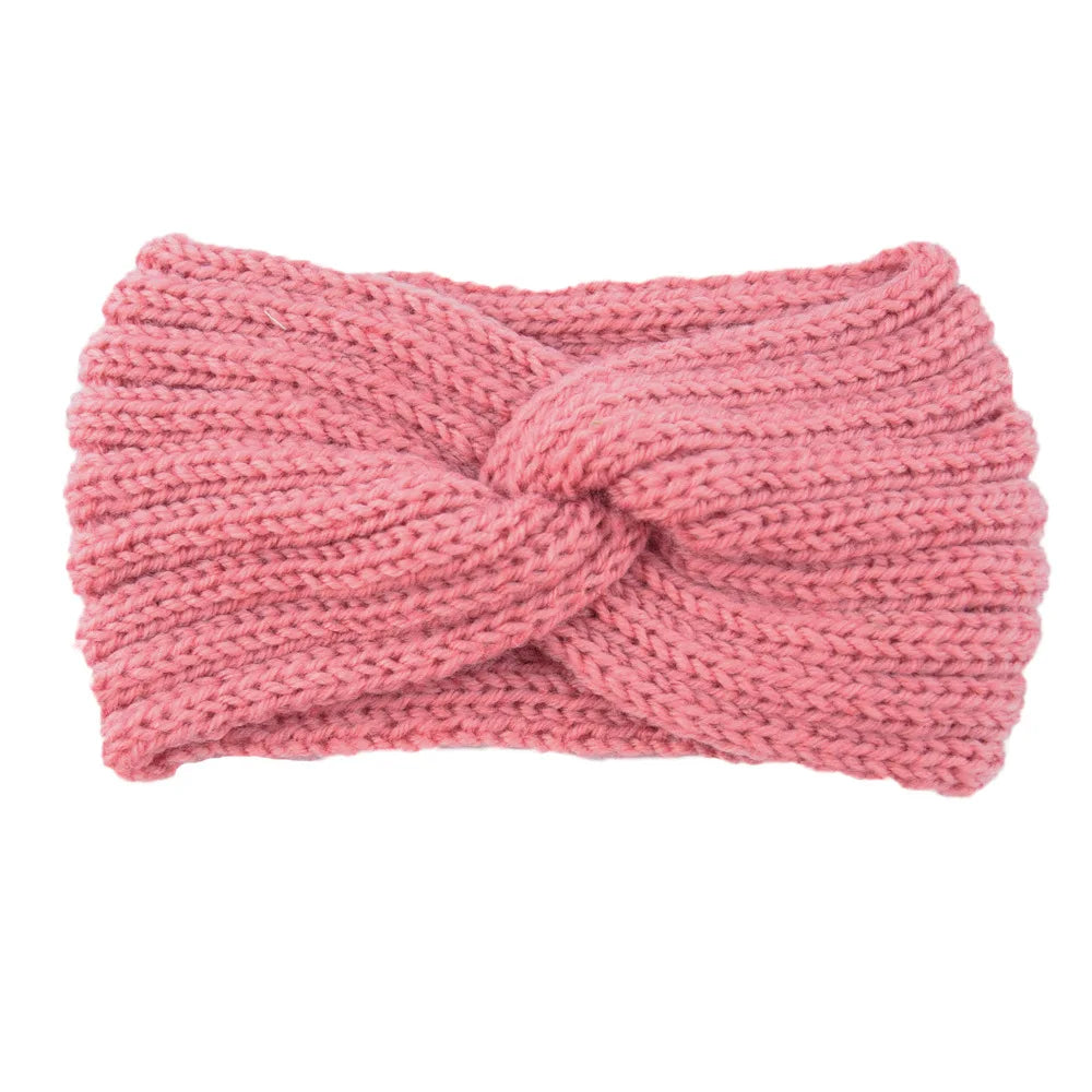 Winter Warm Knitted Knot Cross Headband for Women Girls Autumn Elastic Hair Holder Hair Band Solid Headwear Hair Accessories