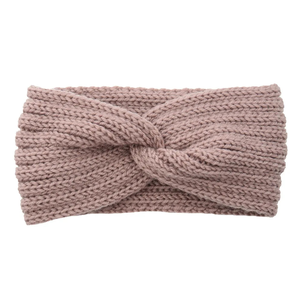 Winter Warm Knitted Knot Cross Headband for Women Girls Autumn Elastic Hair Holder Hair Band Solid Headwear Hair Accessories