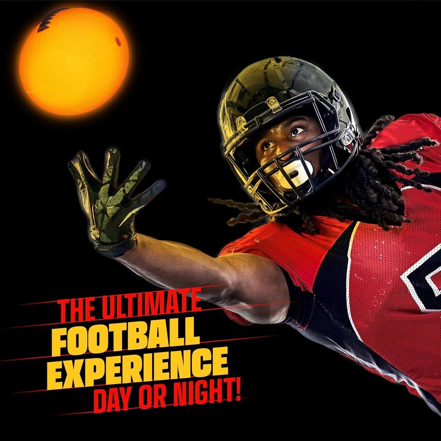 American Football, Rechargeable Luminous Ball, Outdoor Leisure Fitness Toy for Teenagers and Children, Equipped with an air Pump