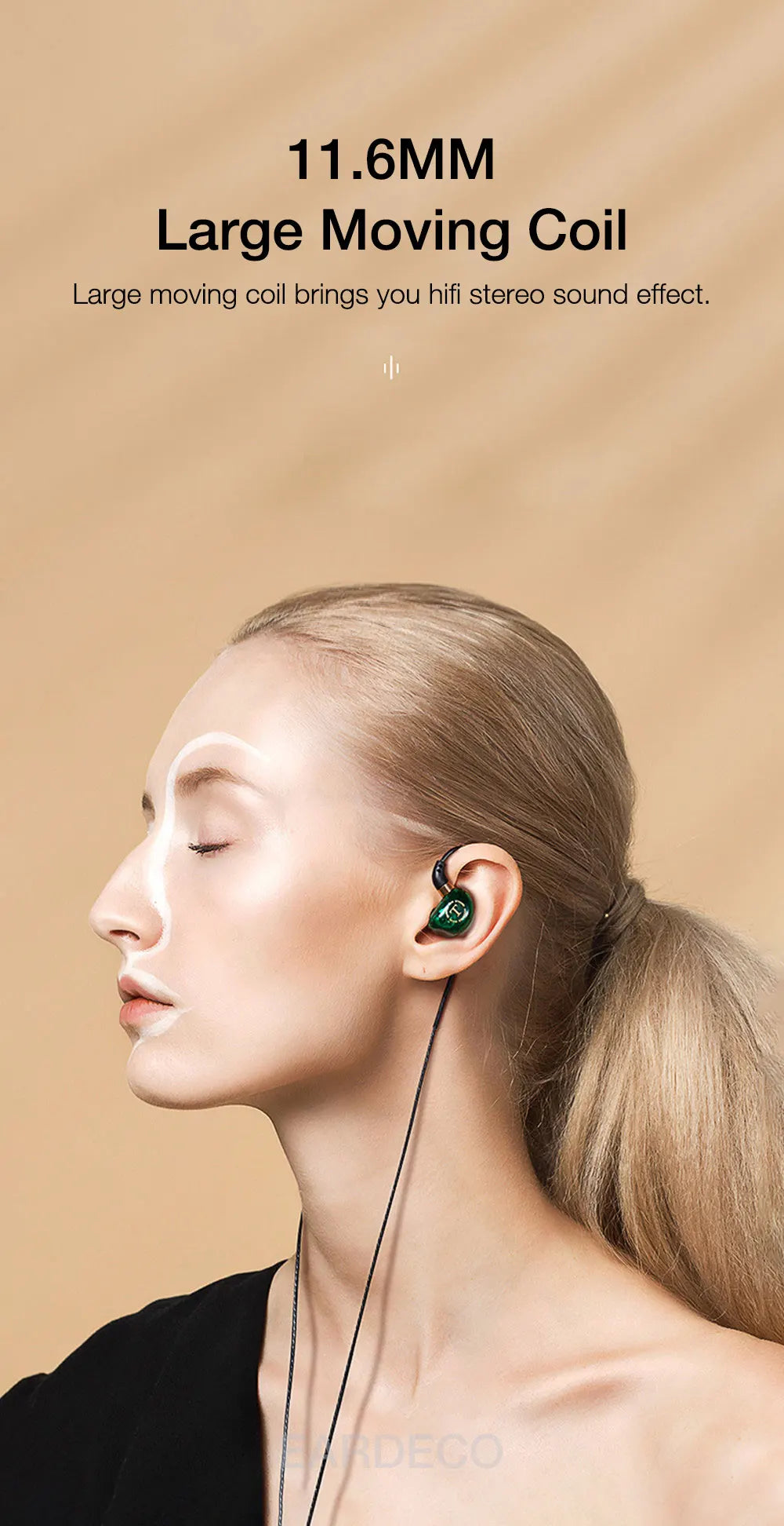 EARDECO HiFi Wired Headphones Heavy Bass In-ear Headphone Headset with Mic Earphone Sport Wire Phone Earbud Headset Stereo