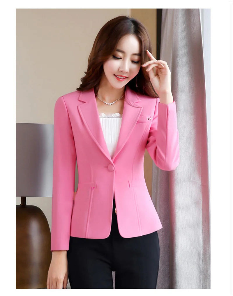 Suit Jacket Women Spring And Autumn Women's Suits Coat Long Sleeve 2025 New Season Korean Fashion Slim Top Women Blazer Black