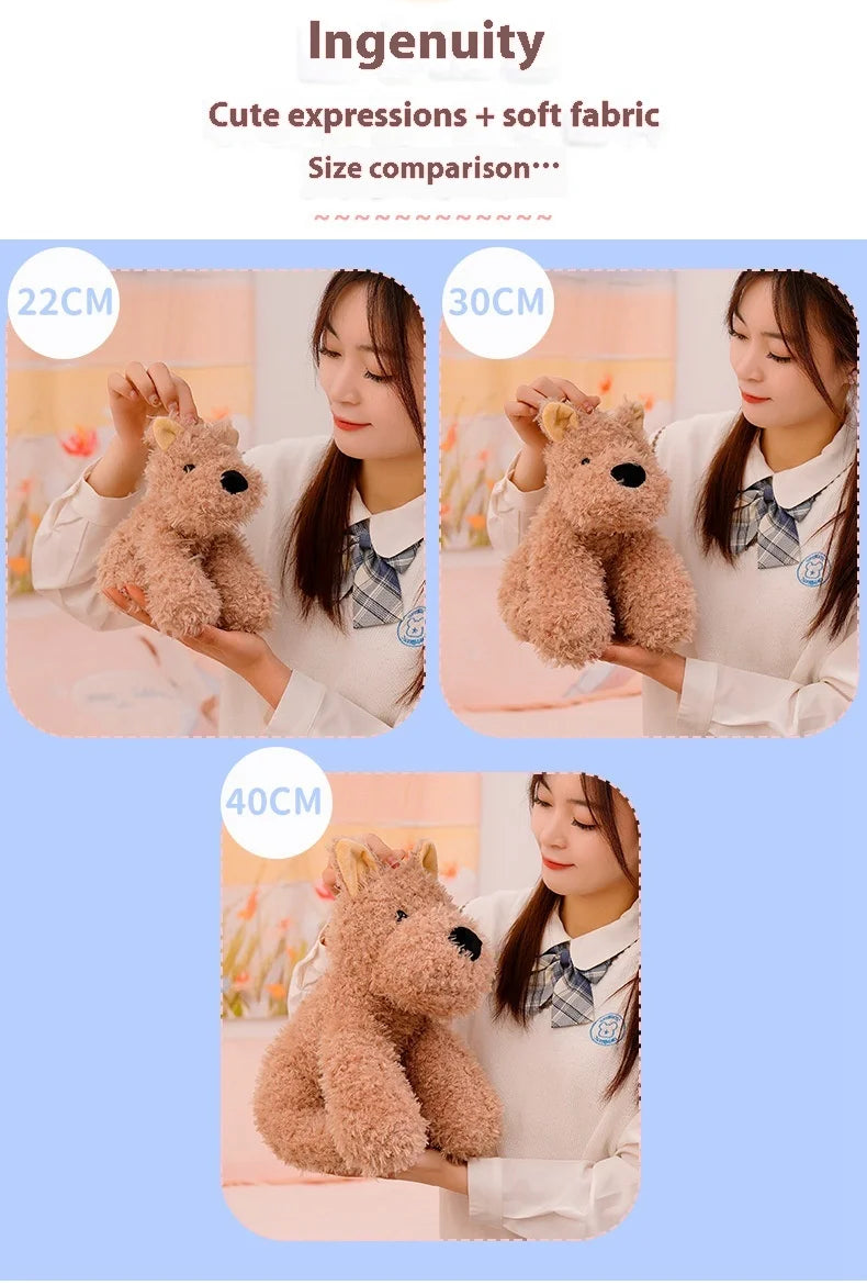 British West Highland Female Puppy Toy Original Scribbled Design Super Soft Plush Dog Doll Furry Scottish PP Stress Relief