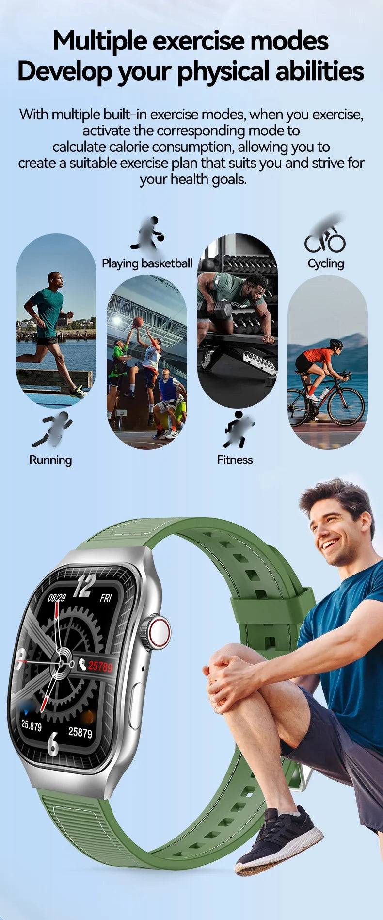 H7 Smart Watch IP65 2.01 IPS  Curved Screen Remote Capture Sleep Monitor Low Price Fashion New Sports Smart Watch  for Men