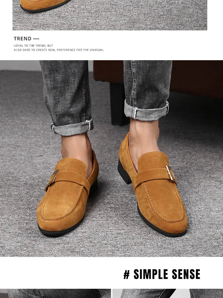 New Mens Casual Business Shoes Loafers Men Dress Shoes Faux Suede Driving Shoes Fashion Formal Shoes for Men Sneakers2023