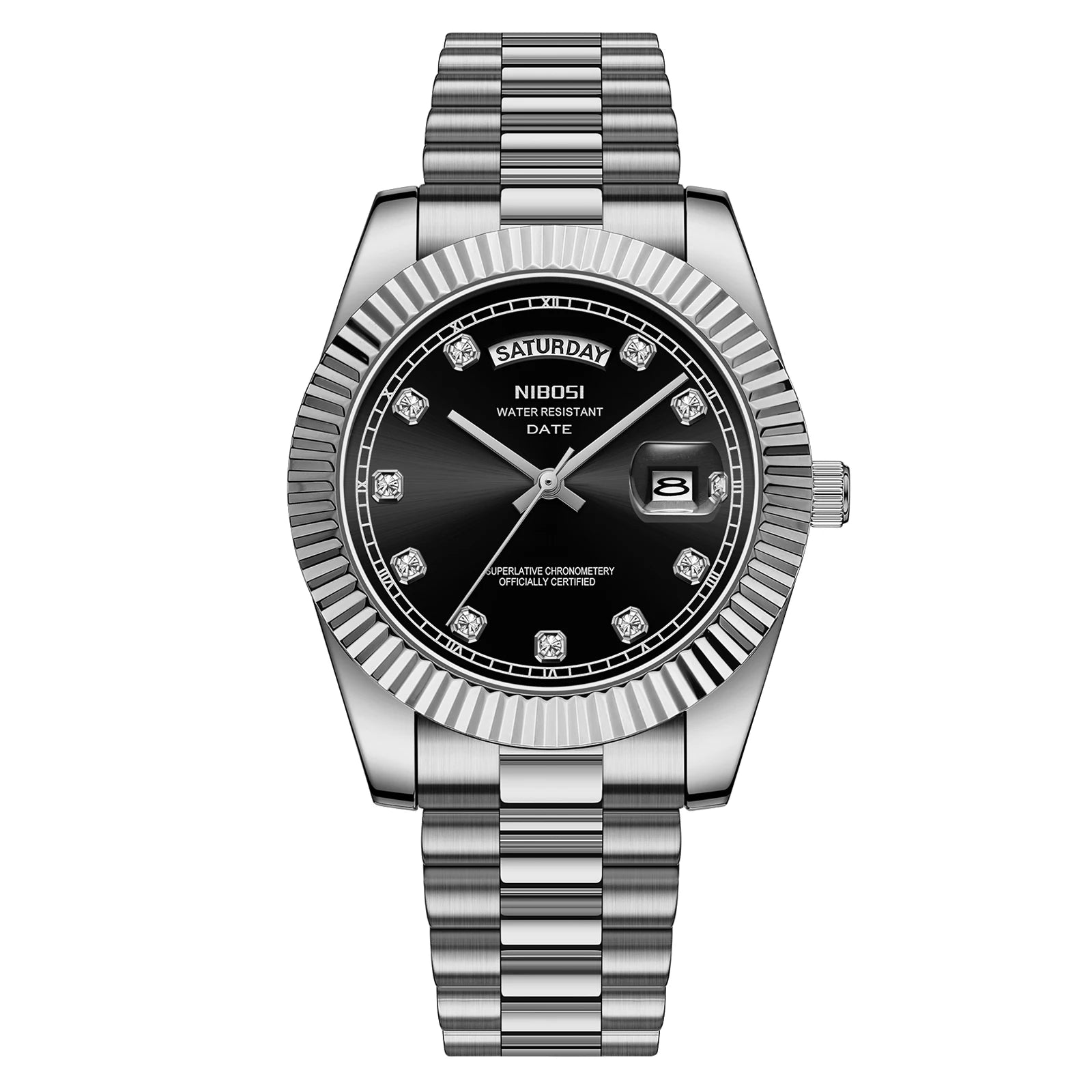 NIBOSI 2628 Luxury Fashion Brand Waterproof Custom OEM ODM Service Auto Date Week Quartz Watch