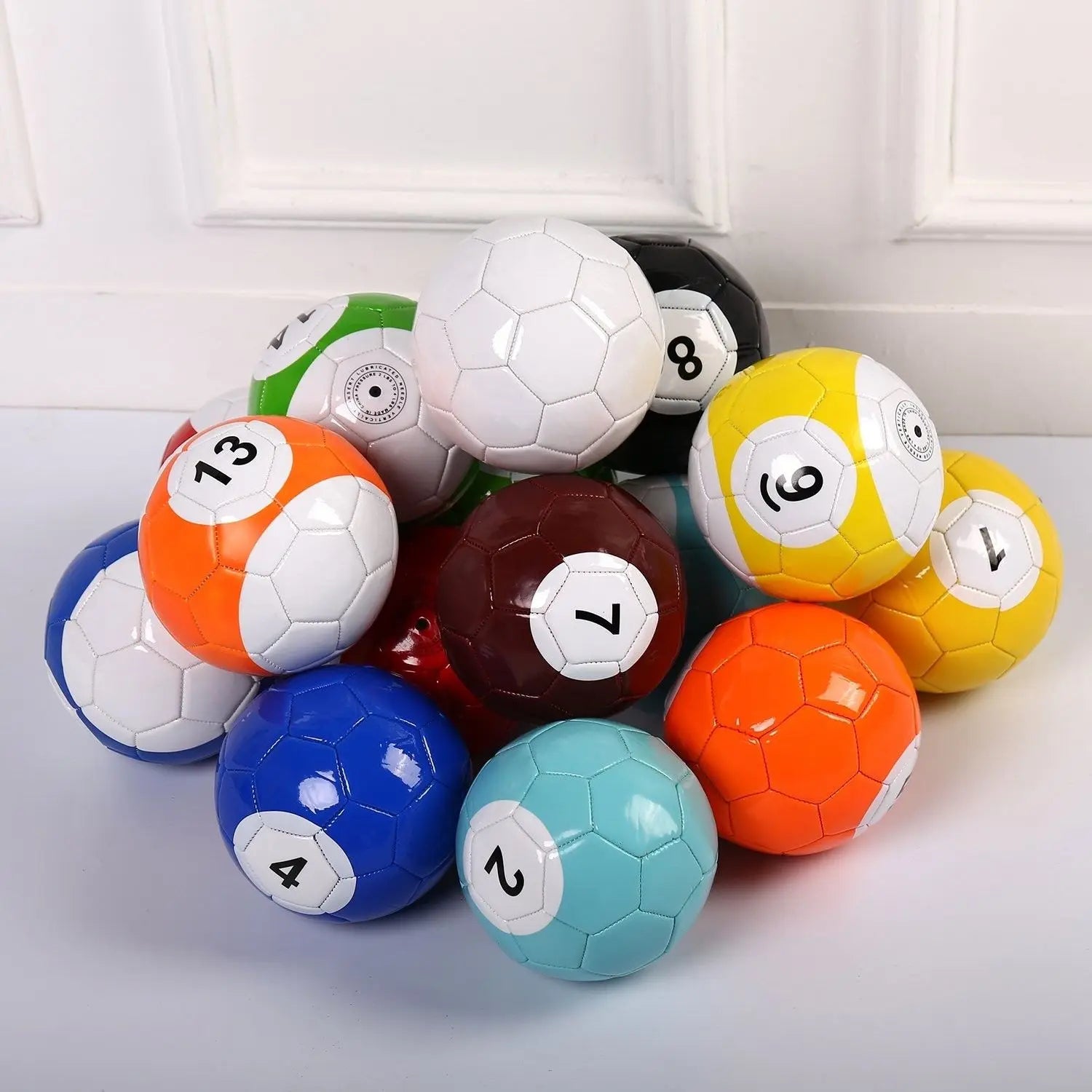 Yuhai 1 Set 16 Pcs Size 4 Desktop Football Game Snook Ball Snooker Street Soccer Huge Billiards Pool