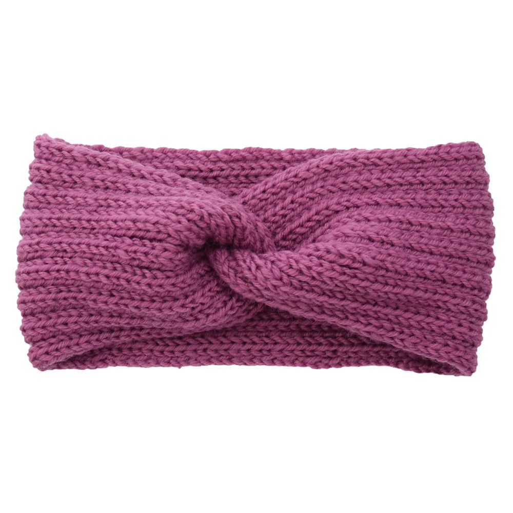 Winter Warm Knitted Knot Cross Headband for Women Girls Autumn Elastic Hair Holder Hair Band Solid Headwear Hair Accessories