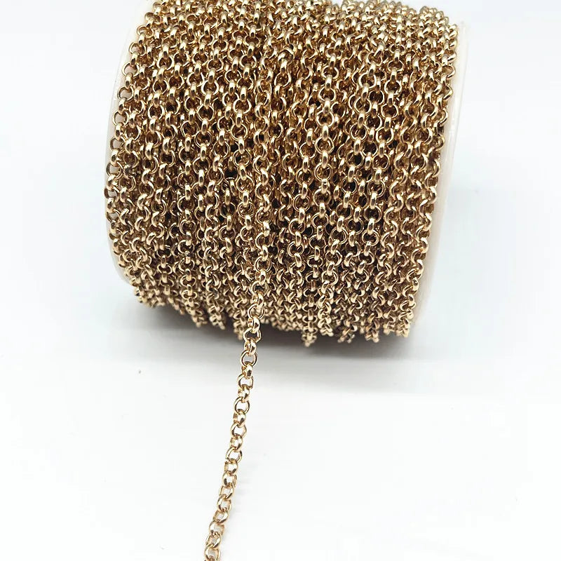 2yards Golded/silvered/Bronze Plated Necklace Chain for Jewelry Making Findings DIY Necklace Chains Materials Handmade