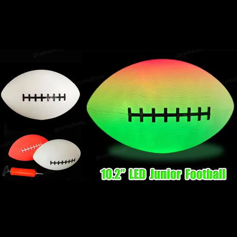 American Football, Rechargeable Luminous Ball, Outdoor Leisure Fitness Toy for Teenagers and Children, Equipped with an air Pump