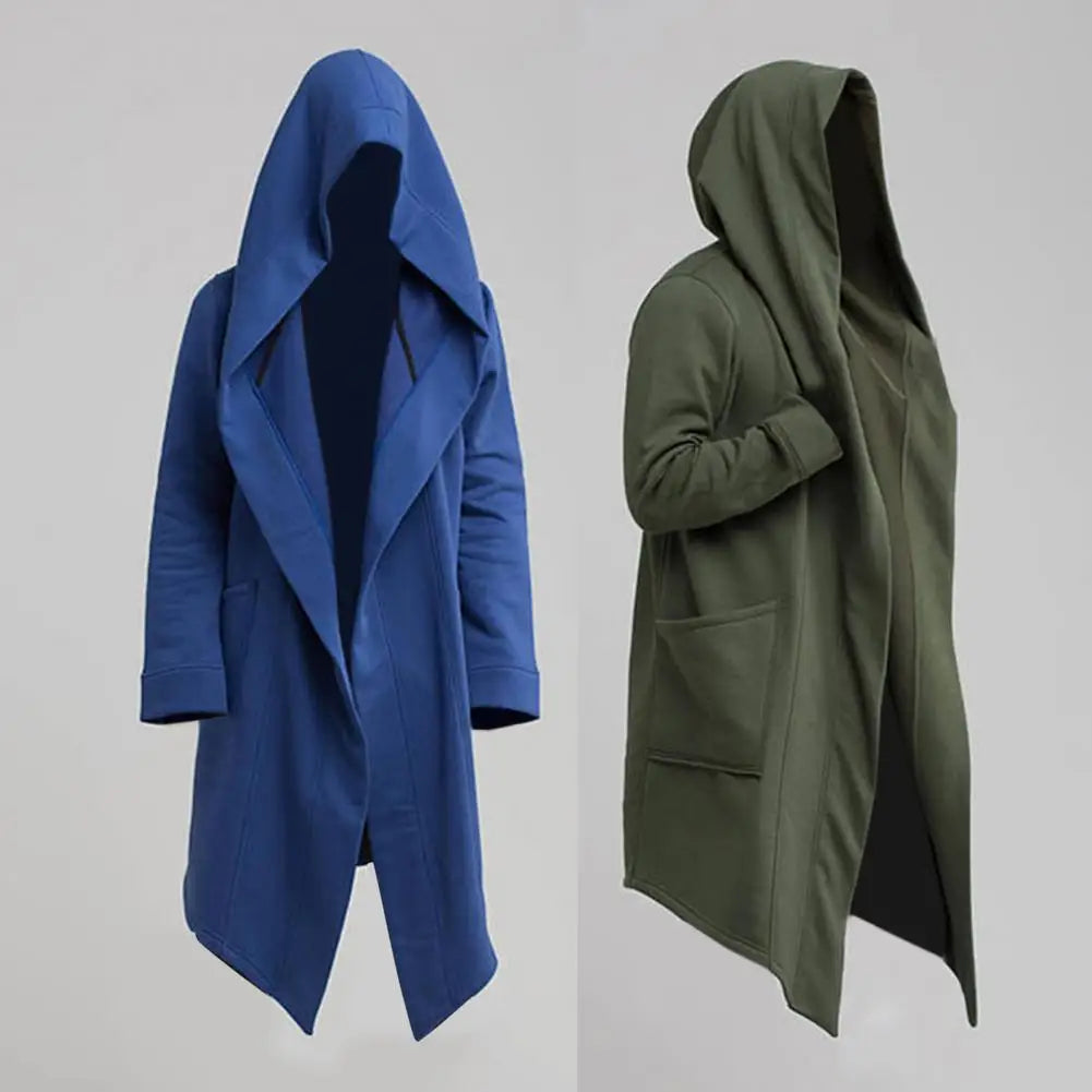 Fashion Hoodie Mens Leisure Cool Long Men Jacket Long Sleeve for Filming Men Jacket Costume Mantle Hoodies Jacket Cloak Coats