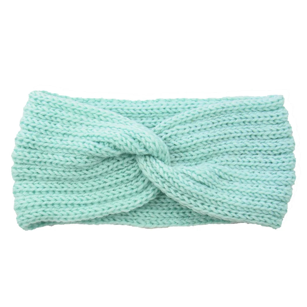 Winter Warm Knitted Knot Cross Headband for Women Girls Autumn Elastic Hair Holder Hair Band Solid Headwear Hair Accessories