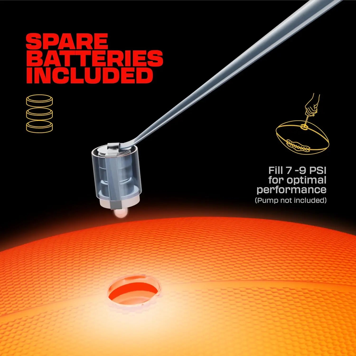 American Football, Rechargeable Luminous Ball, Outdoor Leisure Fitness Toy for Teenagers and Children, Equipped with an air Pump