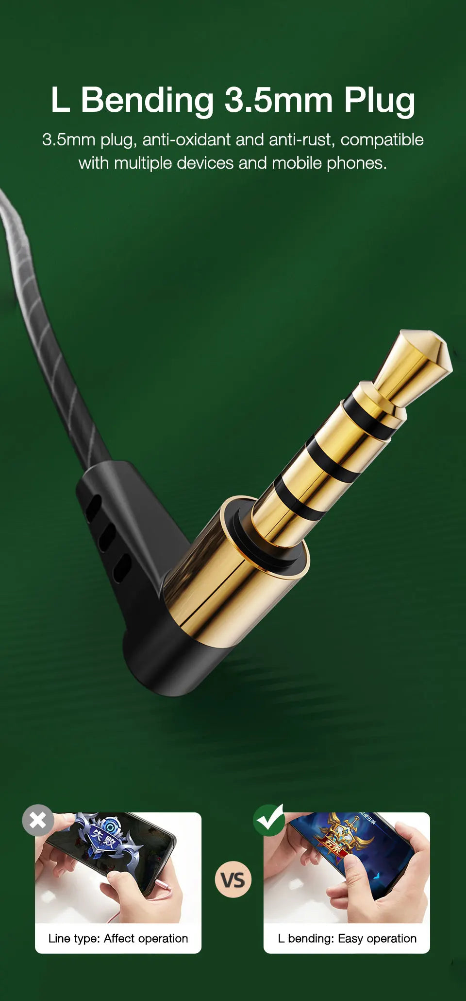 EARDECO HiFi Wired Headphones Heavy Bass In-ear Headphone Headset with Mic Earphone Sport Wire Phone Earbud Headset Stereo