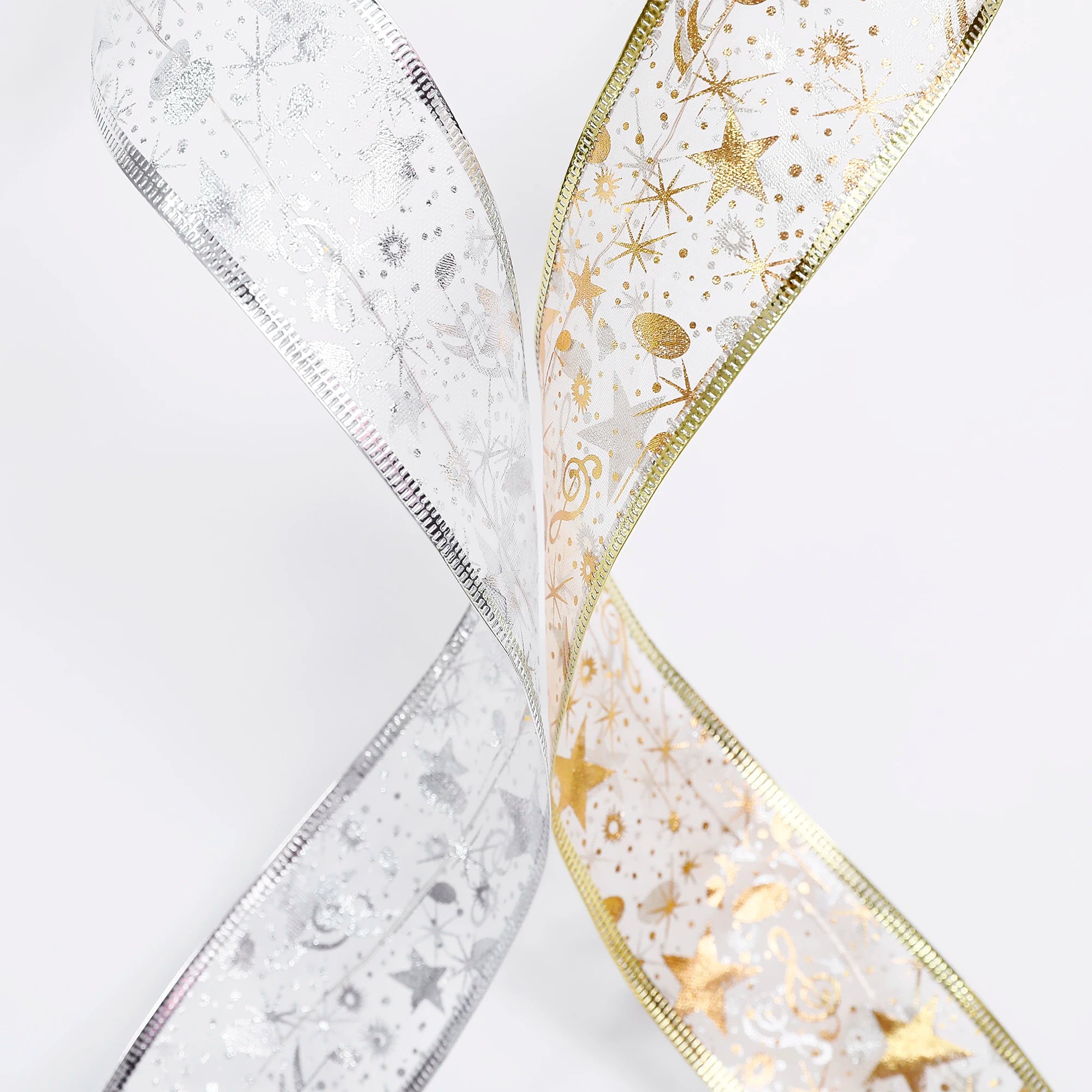 Christmas Decoration LED Ribbon Lights Christmas Tree Ornaments DIY Lace Bows String Lights Navidad Home Decors New Year 2023