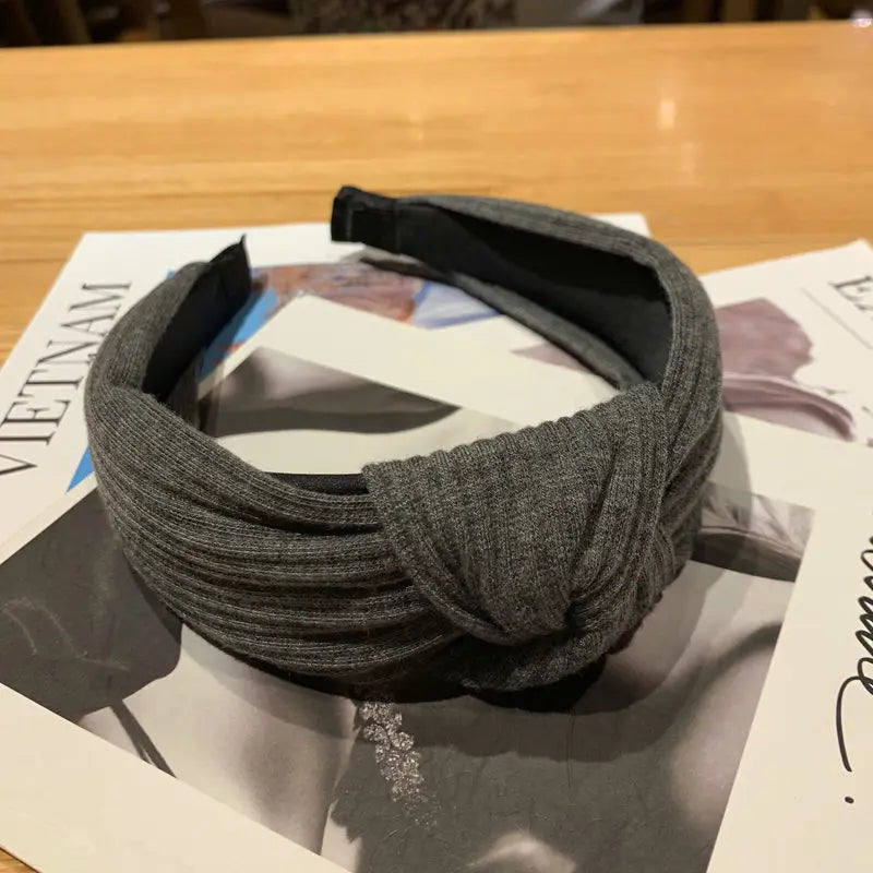 Winter Golden Chain Woolen Headband For Women Korea Handmade Soft Fur Hairband Hot Sale Outdoor Hair Accessories Headwear