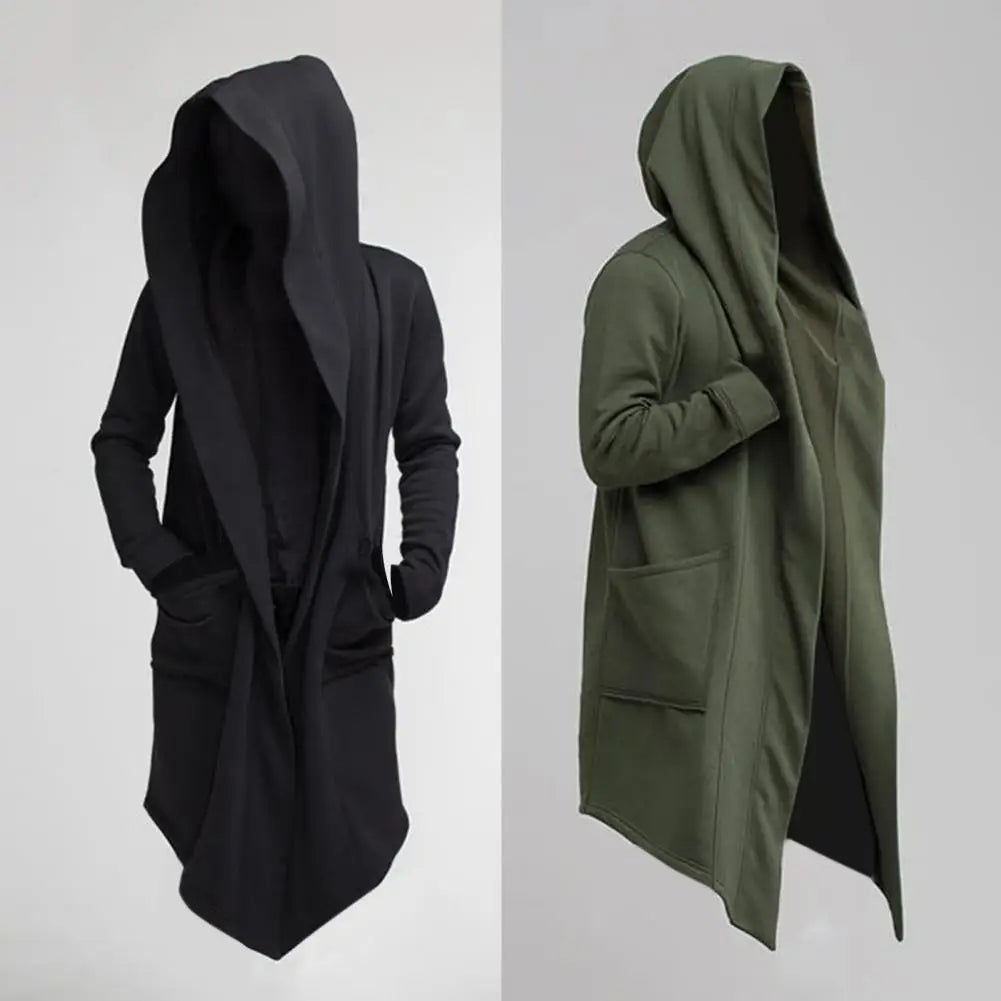 Fashion Hoodie Mens Leisure Cool Long Men Jacket Long Sleeve for Filming Men Jacket Costume Mantle Hoodies Jacket Cloak Coats