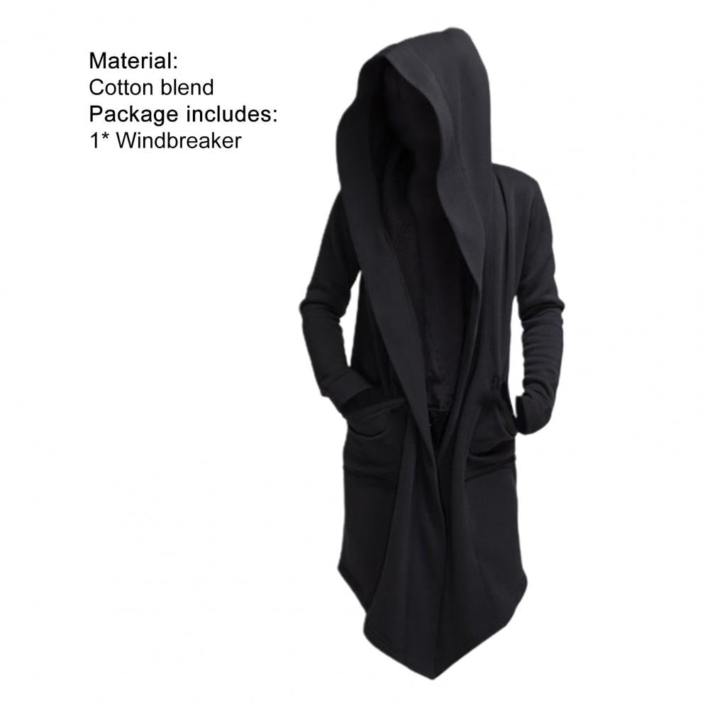 Fashion Hoodie Mens Leisure Cool Long Men Jacket Long Sleeve for Filming Men Jacket Costume Mantle Hoodies Jacket Cloak Coats