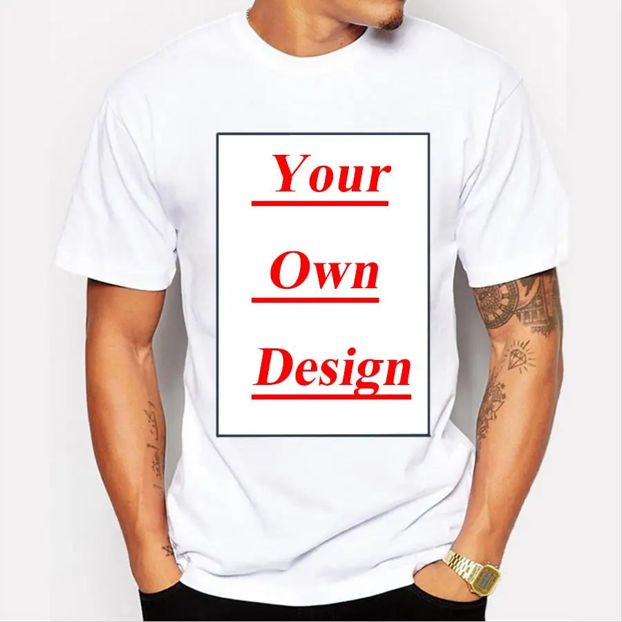Men's T shirt Custom Print Your Own Design High Quality tops