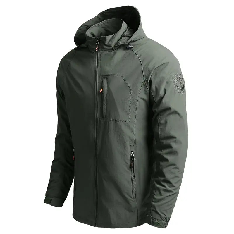 Outdoor Men's Hiking Jackets Hooded Waterproof Windbreaker Winter Coat 2022 Casual Jacket Tactics Military Cloak Techwear