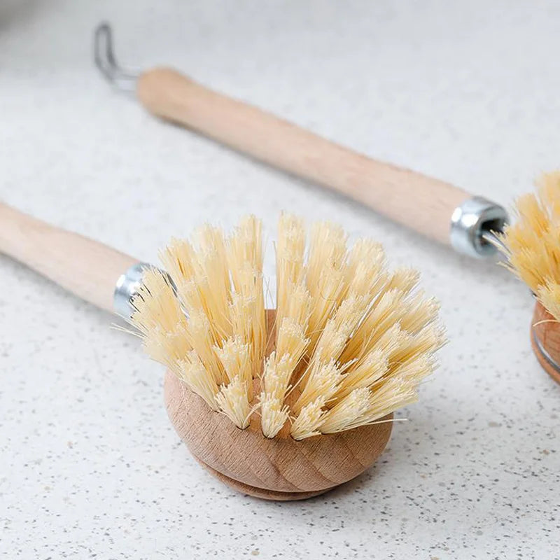 Kitchen Cleaning Brush Tool Clean Wash Brush Bamboo Dish Washing Brush Pan Pot Cleaner Kitchen Brush For Dishes Cleaning Tools